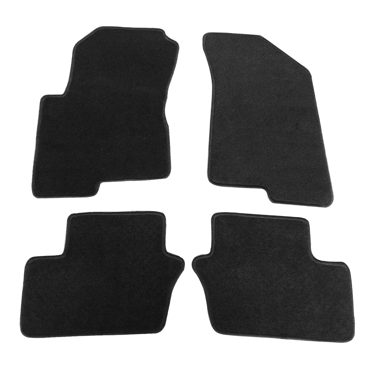 Car Floor Mat for 2007-2012 Dodge Caliber Black Carpet 4PC Nylon