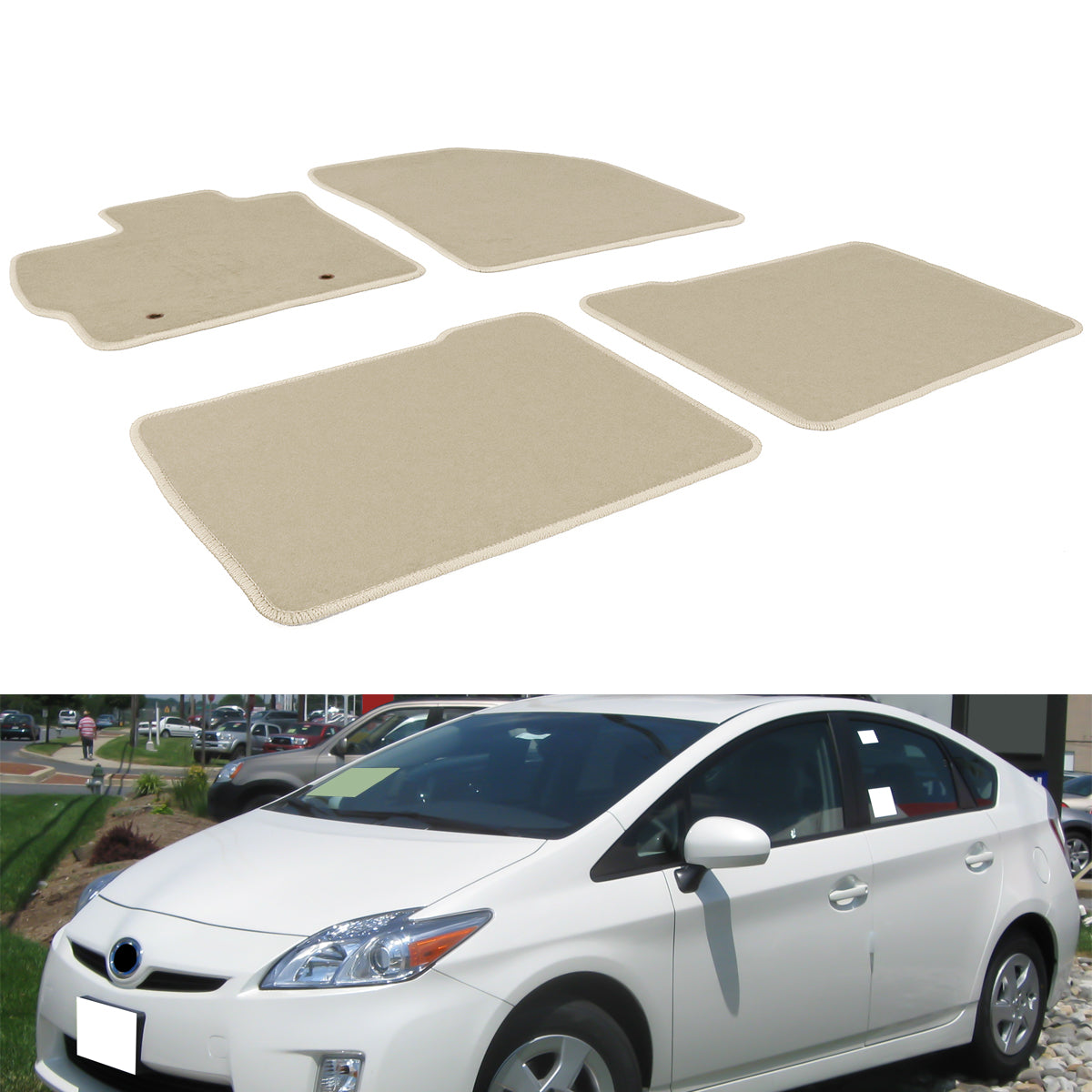 2010-2011 Toyota Prius Car Mats Carpet 4PC Nylon