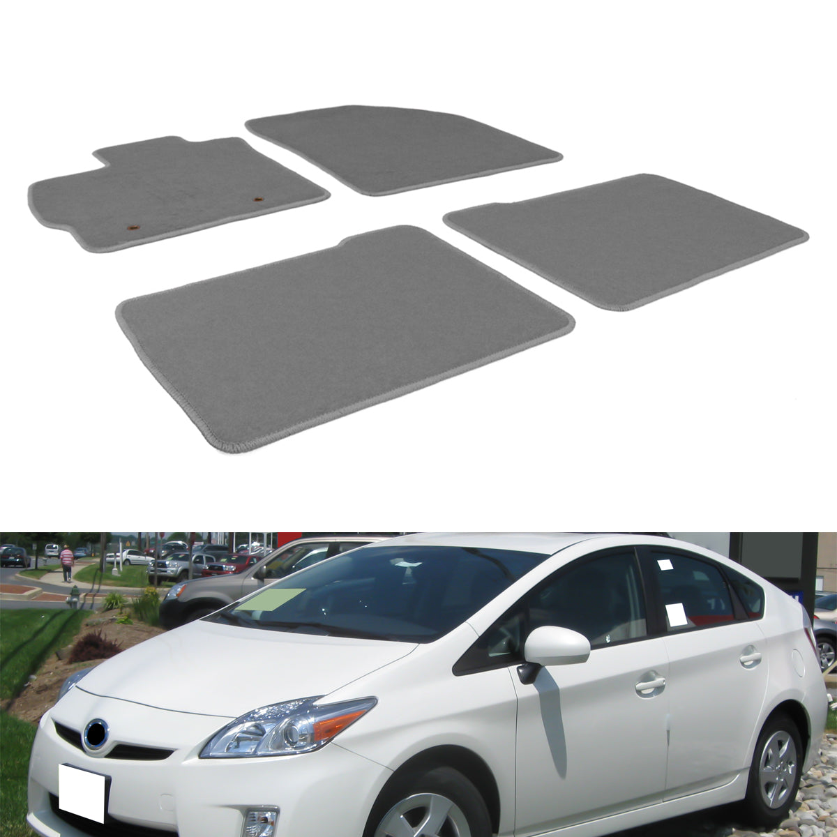 2010-2011 Toyota Prius Car Mats Carpet 4PC Nylon