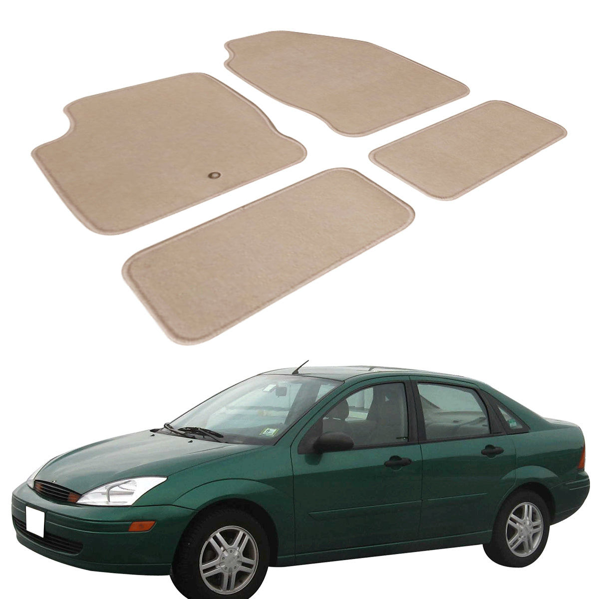 2000-2007 Ford Focus Car Floor Mats Carpet 4PC Nylon