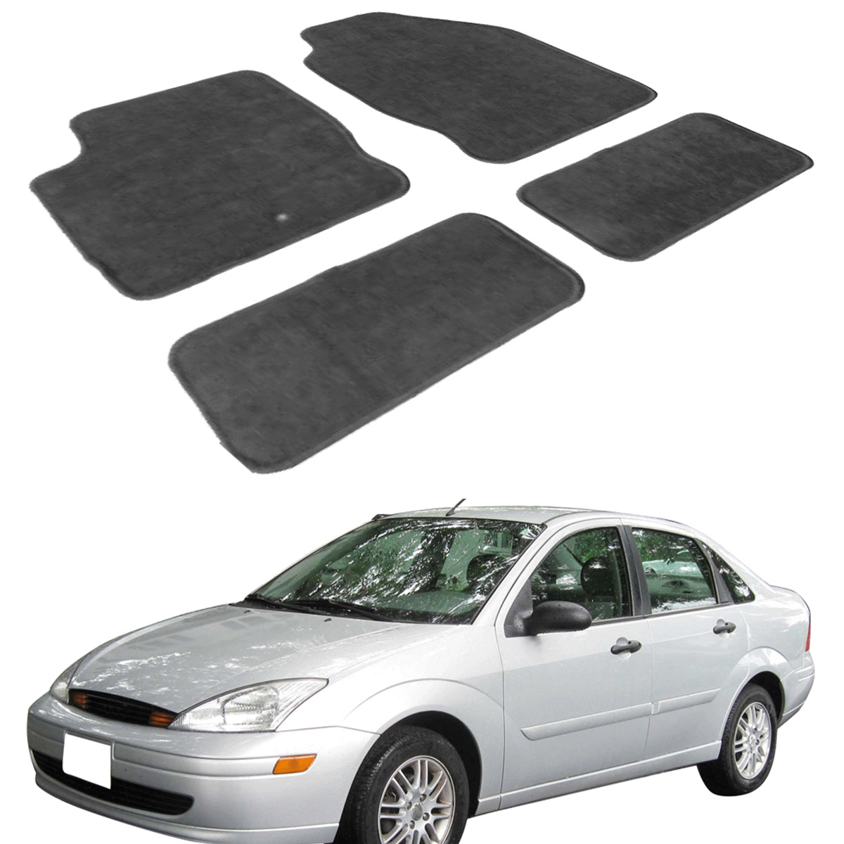 2000-2007 Ford Focus Car Floor Mats Carpet 4PC Nylon