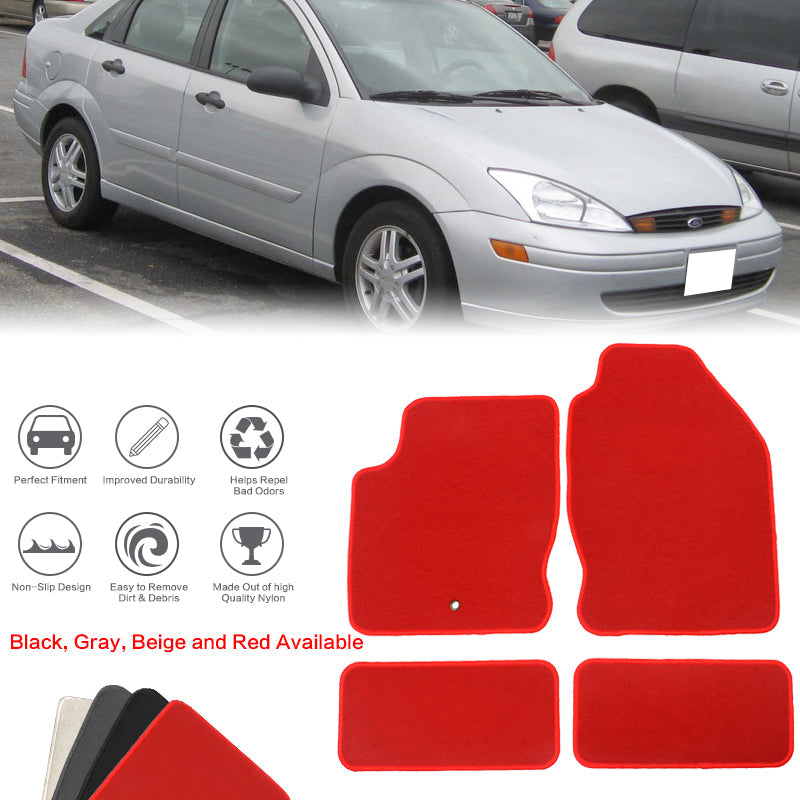 2000-2007 Ford Focus Car Floor Mats Carpet 4PC Nylon