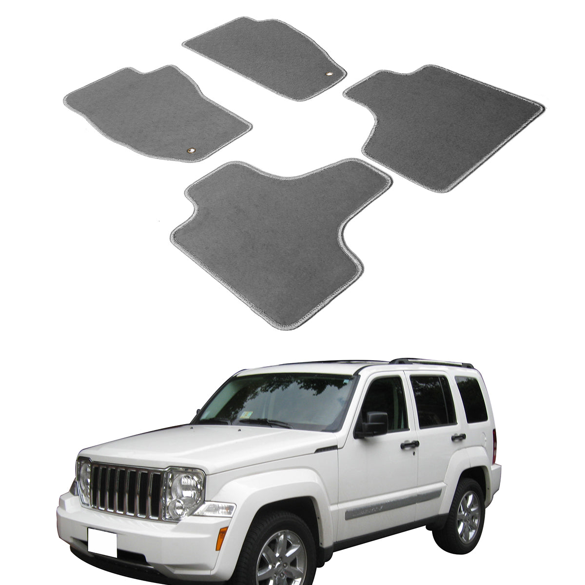 2008-2013 Jeep Liberty Car Floor Mats Carpet 4PC Nylon