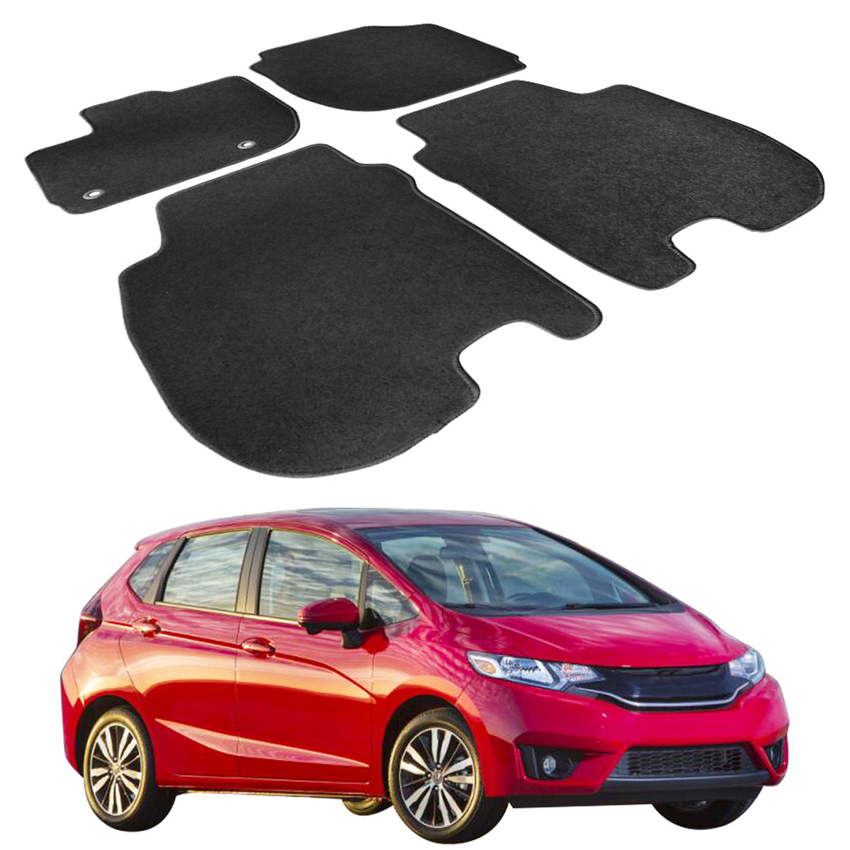 2015-2018 Honda Fit Car Floor Mats Carpet 4PC Nylon