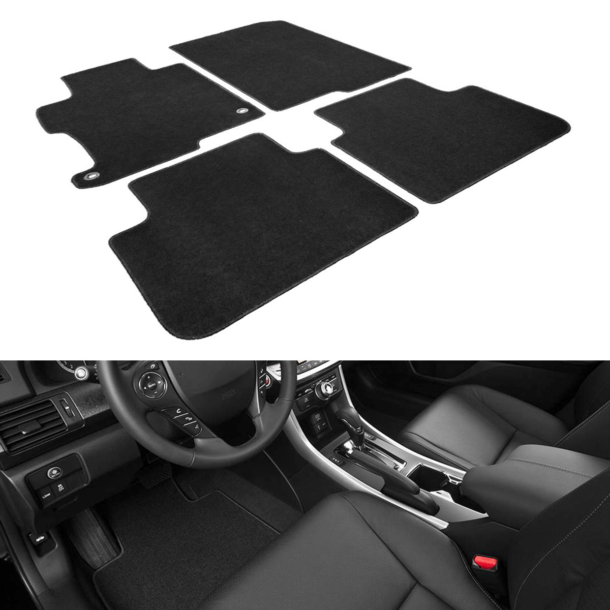 2013-2017 Honda Accord Sedan Car Floor Mats Carpet 4PC