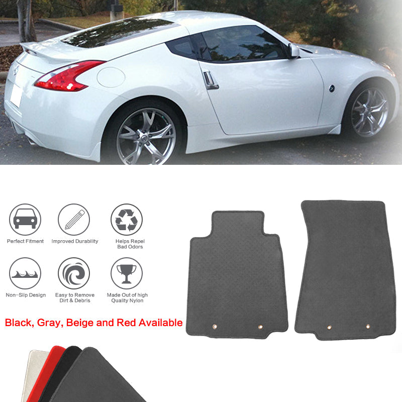 2009-2020 Nissan 370Z Car Floor Mats Carpet 2PC Nylon