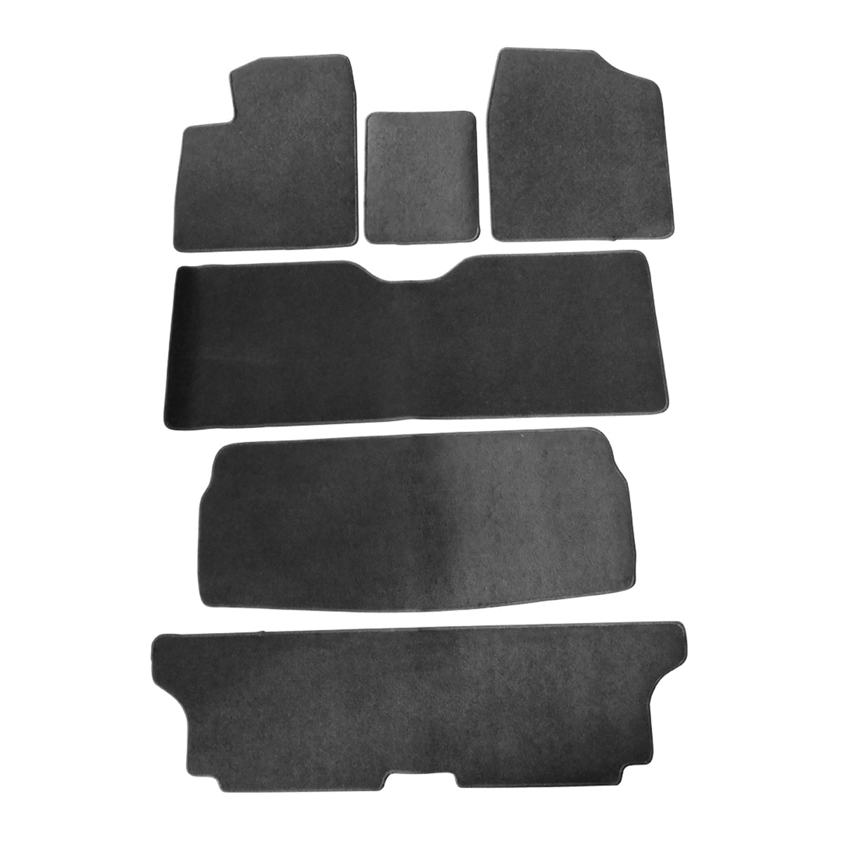 Car Floor Mat for 1998-2003 Toyota Sienna Black Carpet 6PC Nylon