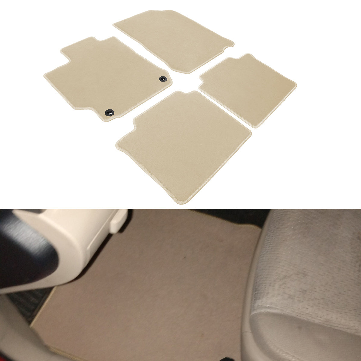 2012-2017 Toyota Camry Car Floor Mats Carpet 4PC Nylon & Latex Rubber