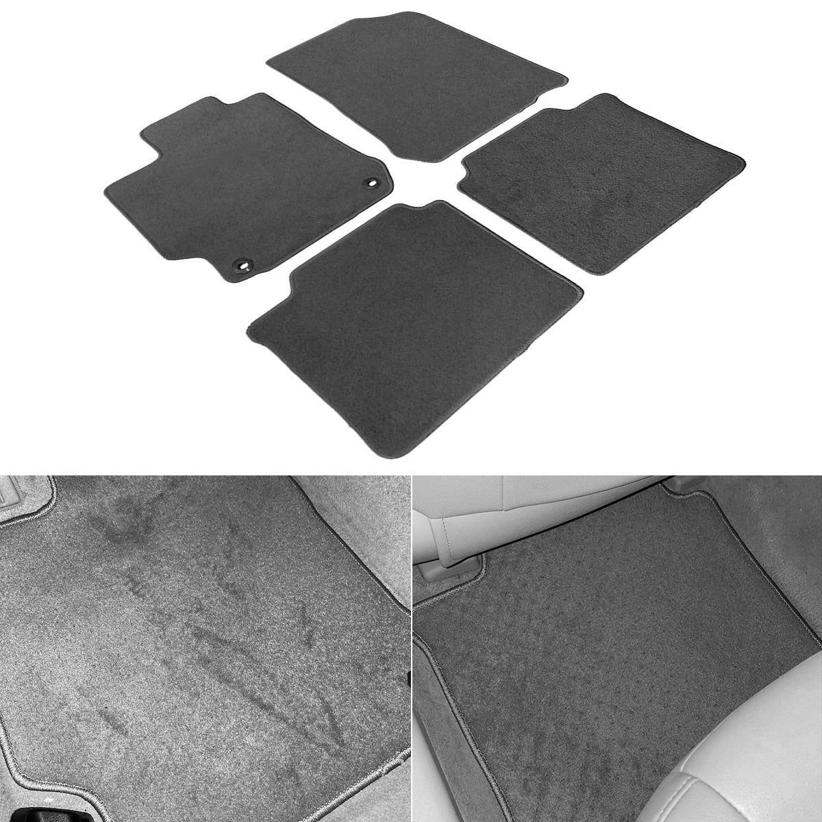 2012-2017 Toyota Camry Car Floor Mats Carpet 4PC Nylon & Latex Rubber