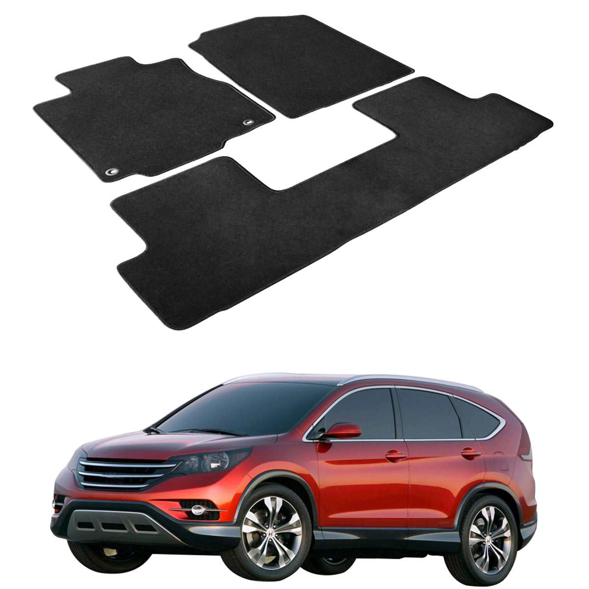 2012-2016 Honda CRV Front Rear Floor Mats Carpets 3PC