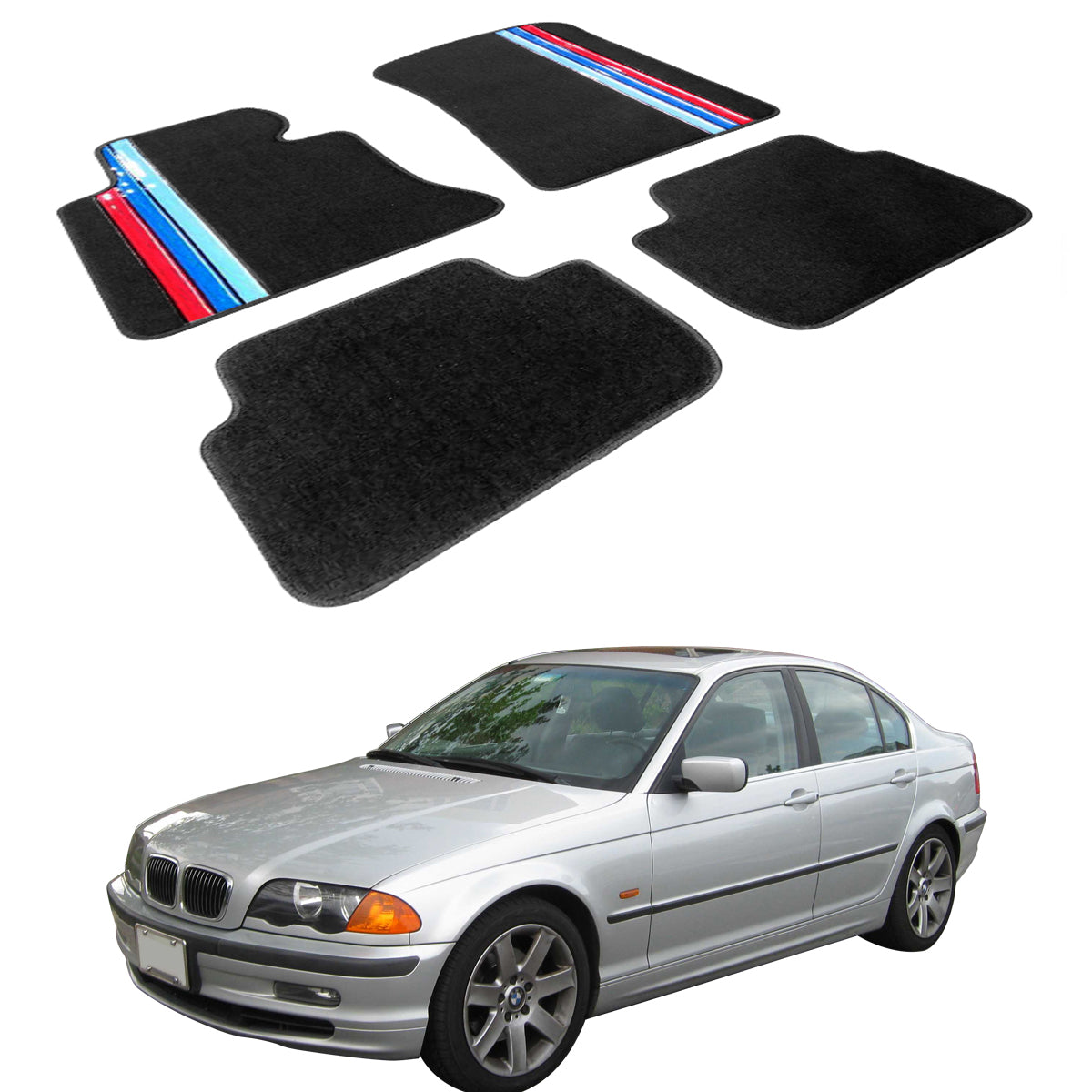 1998-2006 BMW E46 3 Series Car Floor Mats Carpet 4PC Nylon