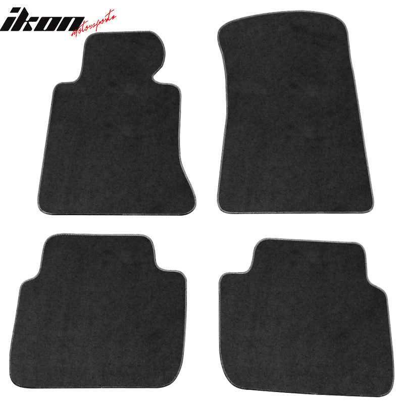 Car Floor Mat for 1998-2006 BMW 3 Series E46 Black Nylon 4PC
