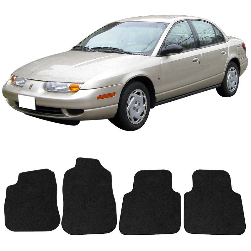 Car Floor Mat for 2000-2002 Saturn LS-Series Black Nylon Floor Mat