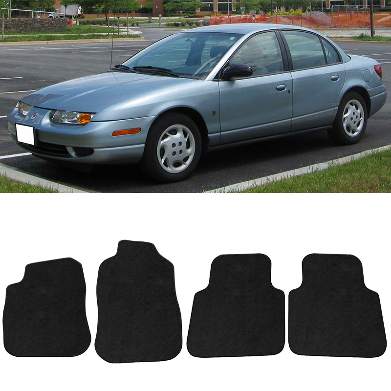 Car Floor Mat for 2000-2002 Saturn LS-Series Black Nylon Floor Mat