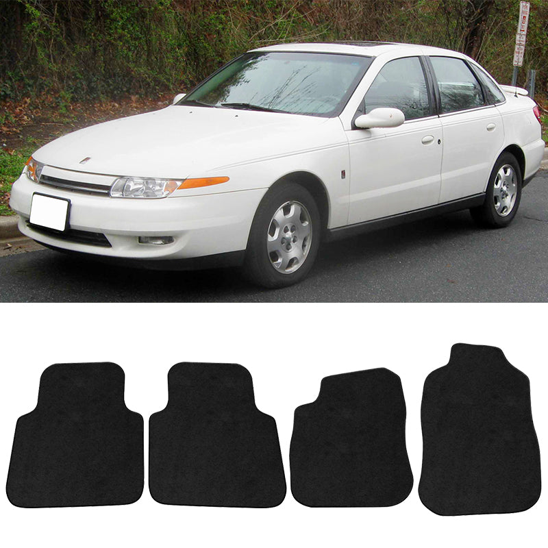 Car Floor Mat for 2000-2002 Saturn LS-Series Black Nylon Floor Mat