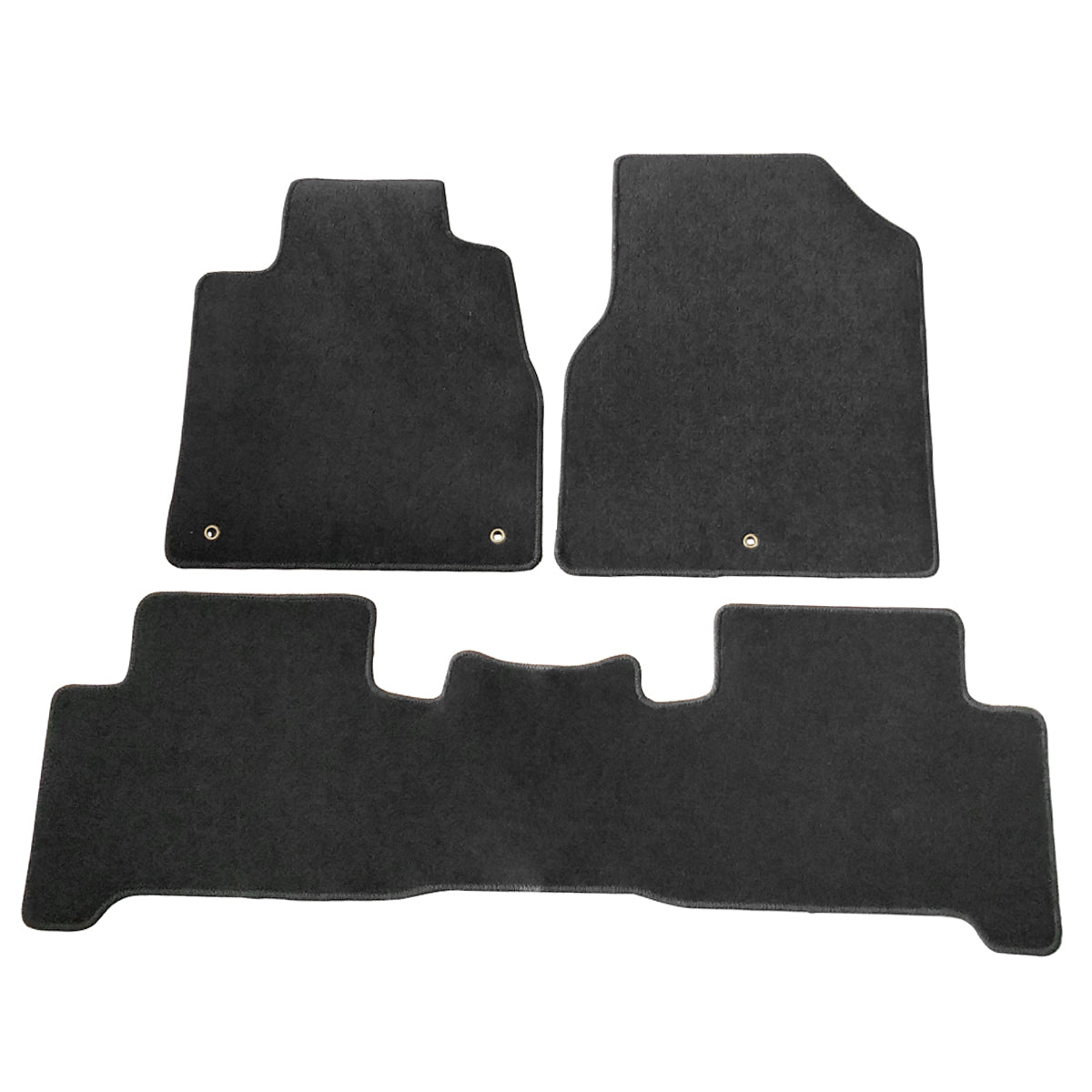 Car Floor Mat for 2007-2013 Acura MDX Black Front Rear  Nylon 3 PCS