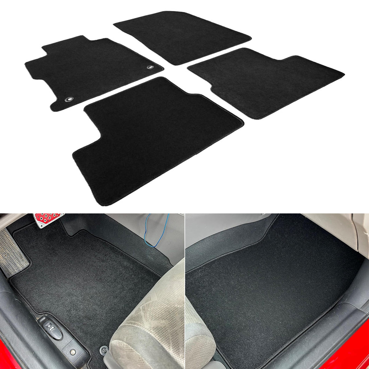 2012-2015 Honda Civic Coupe Car Floor Mats Carpet 4PC Nylon