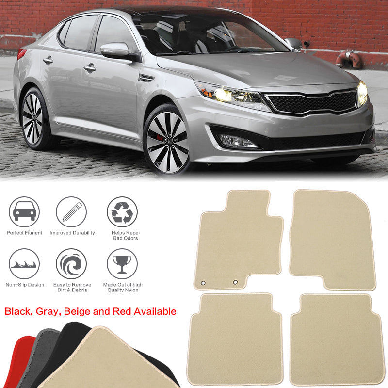 2011-2015 Kia Optima Car Floor Mats Carpet 4PC Nylon