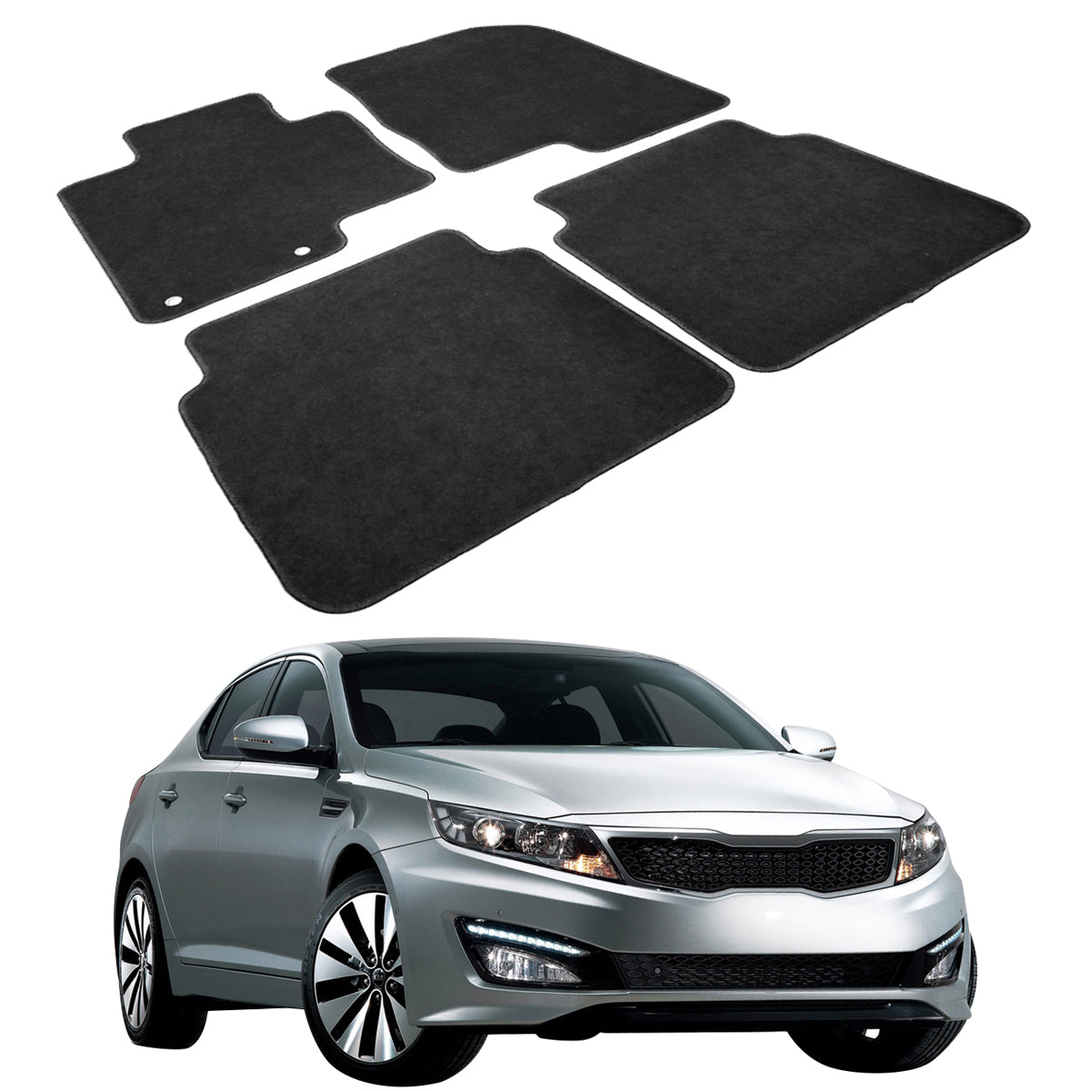 2011-2015 Kia Optima Car Floor Mats Carpet 4PC Nylon
