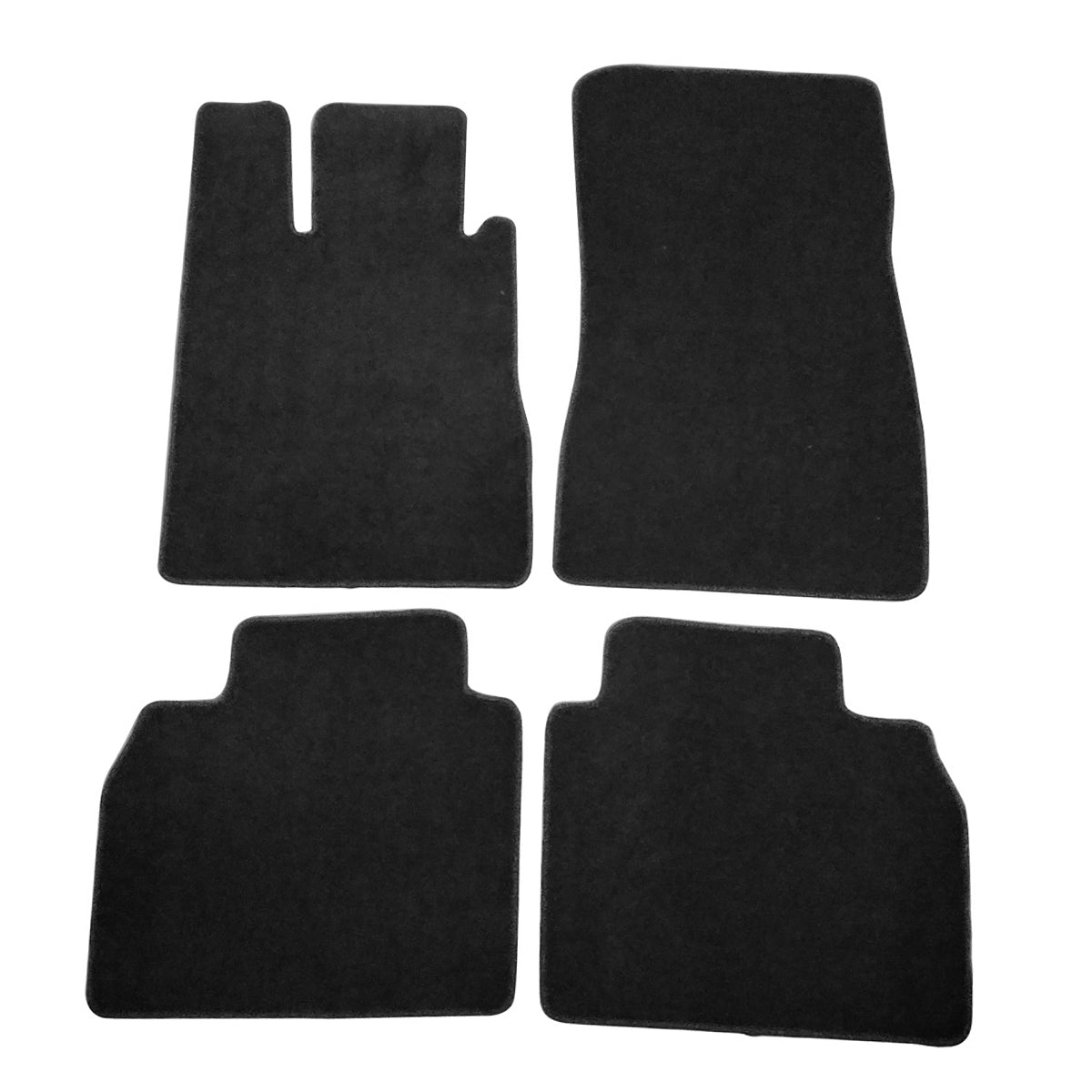 Car Floor Mat for 1998-2005 Mercedes S Class Black Nylon 4PCS