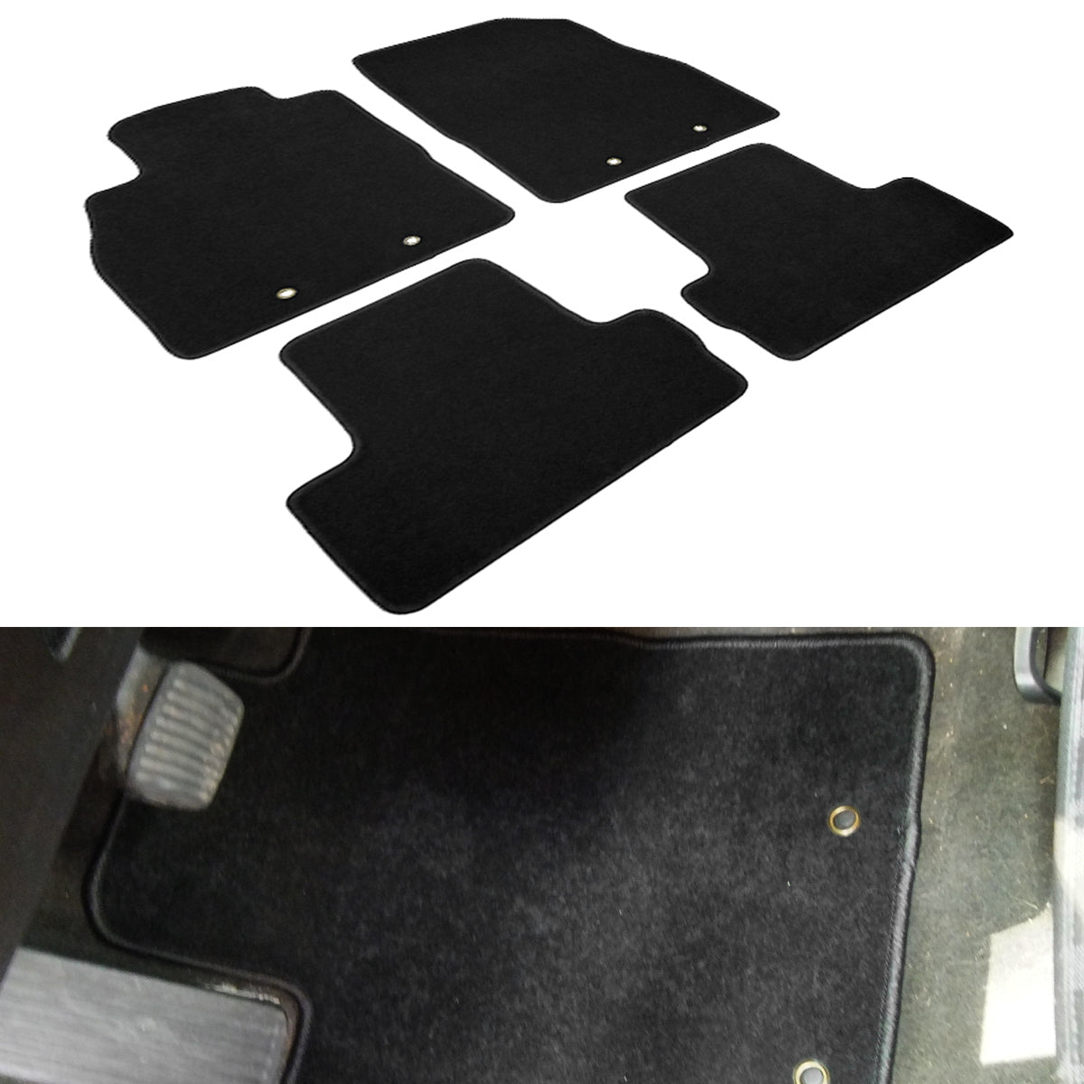 Car Floor Mat for 2011-2015 Chevrolet Volt Black Car Nylon 4PC