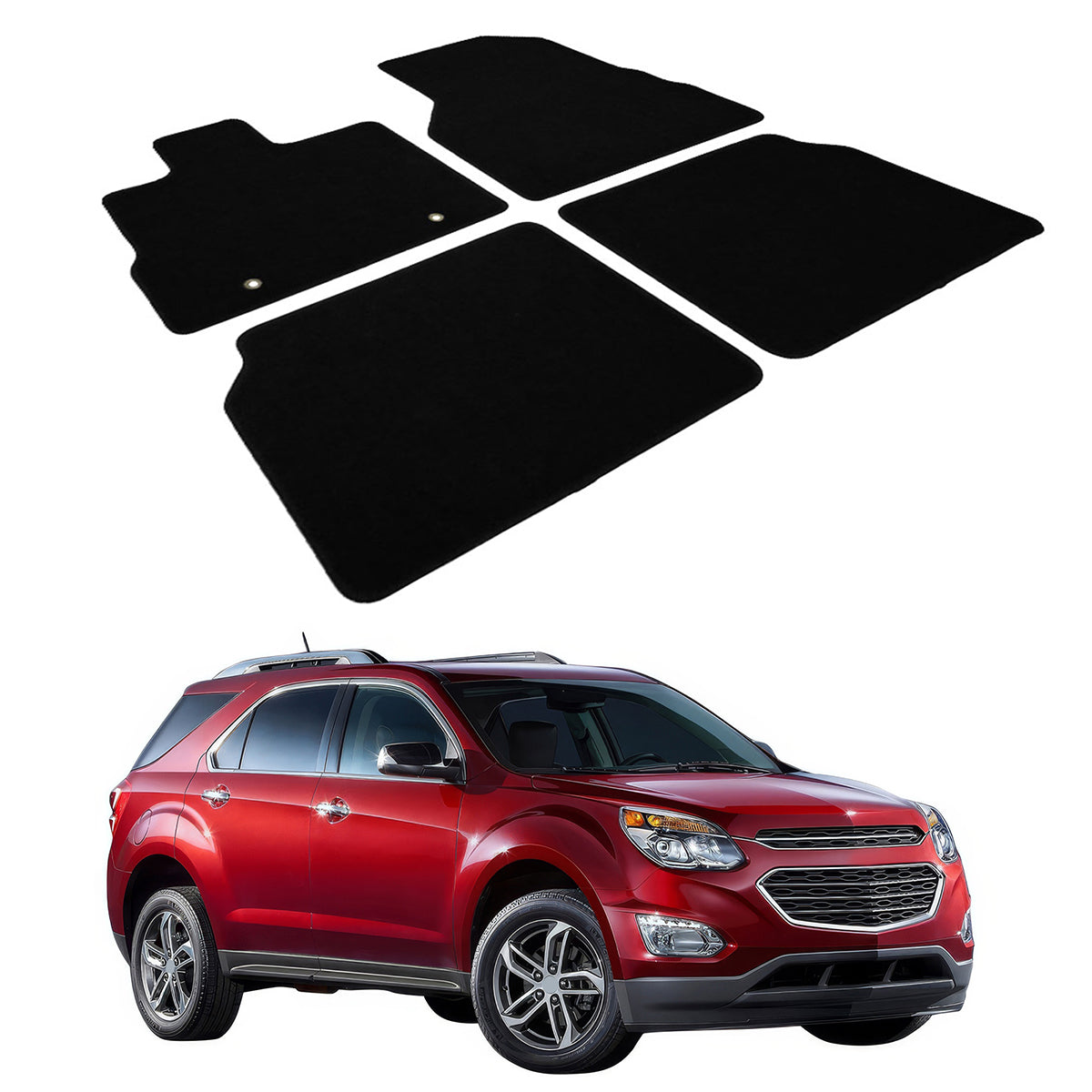 2010-2017 Chevrolet Equinox Car Floor Mats Carpet 4PC Nylon