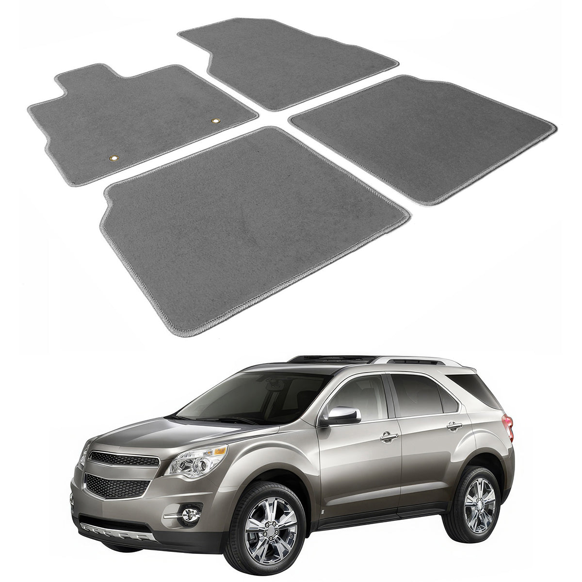 2010-2017 Chevrolet Equinox Car Floor Mats Carpet 4PC Nylon