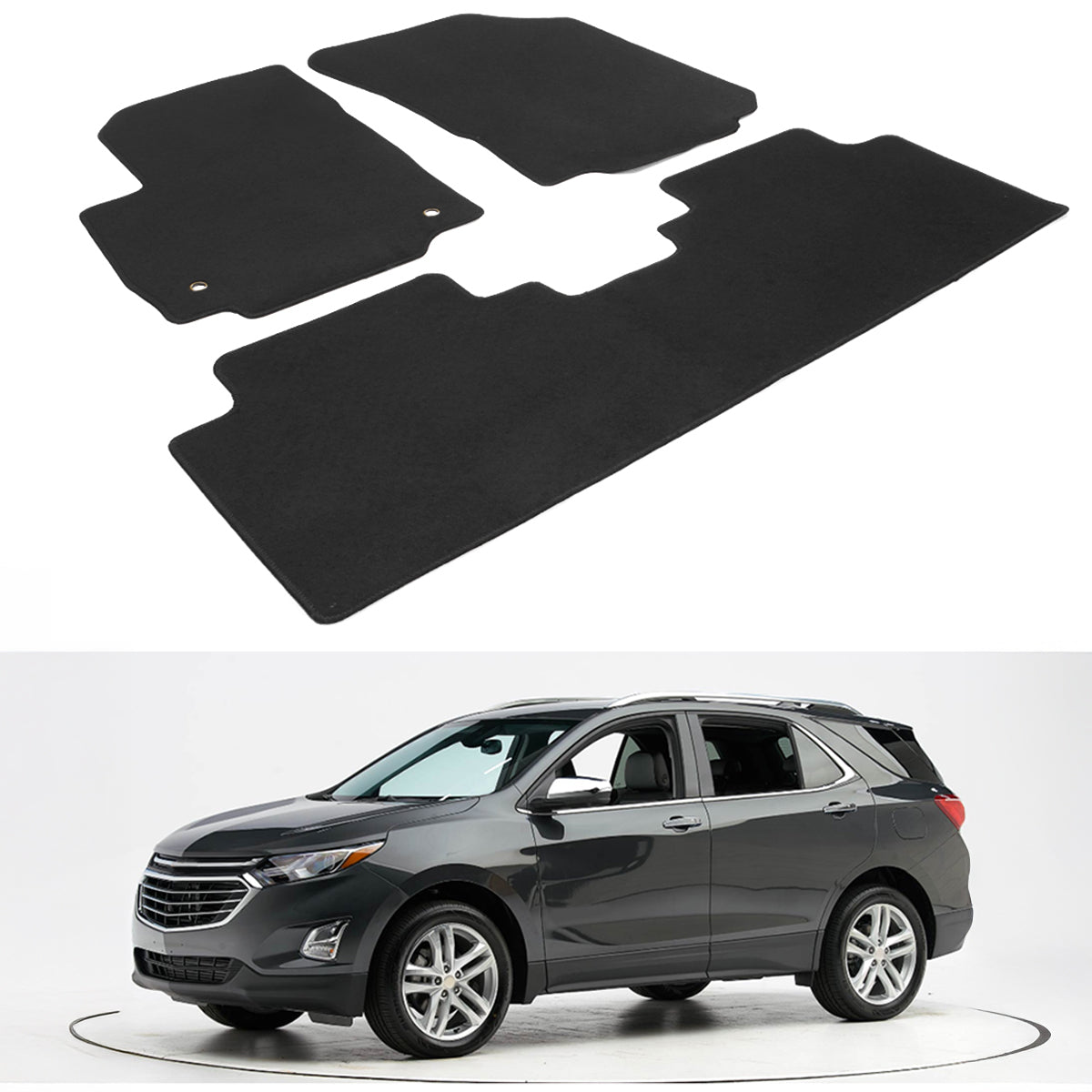 2018-2023 Chevy Equinox Car Floor Mats Carpet 3PC Polyester