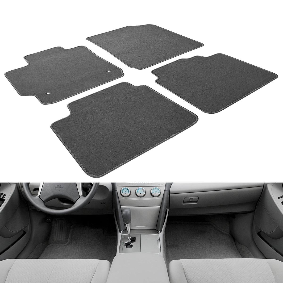 2007-2011 Toyota Camry Car Floor Mats Carpet 4PC Nylon