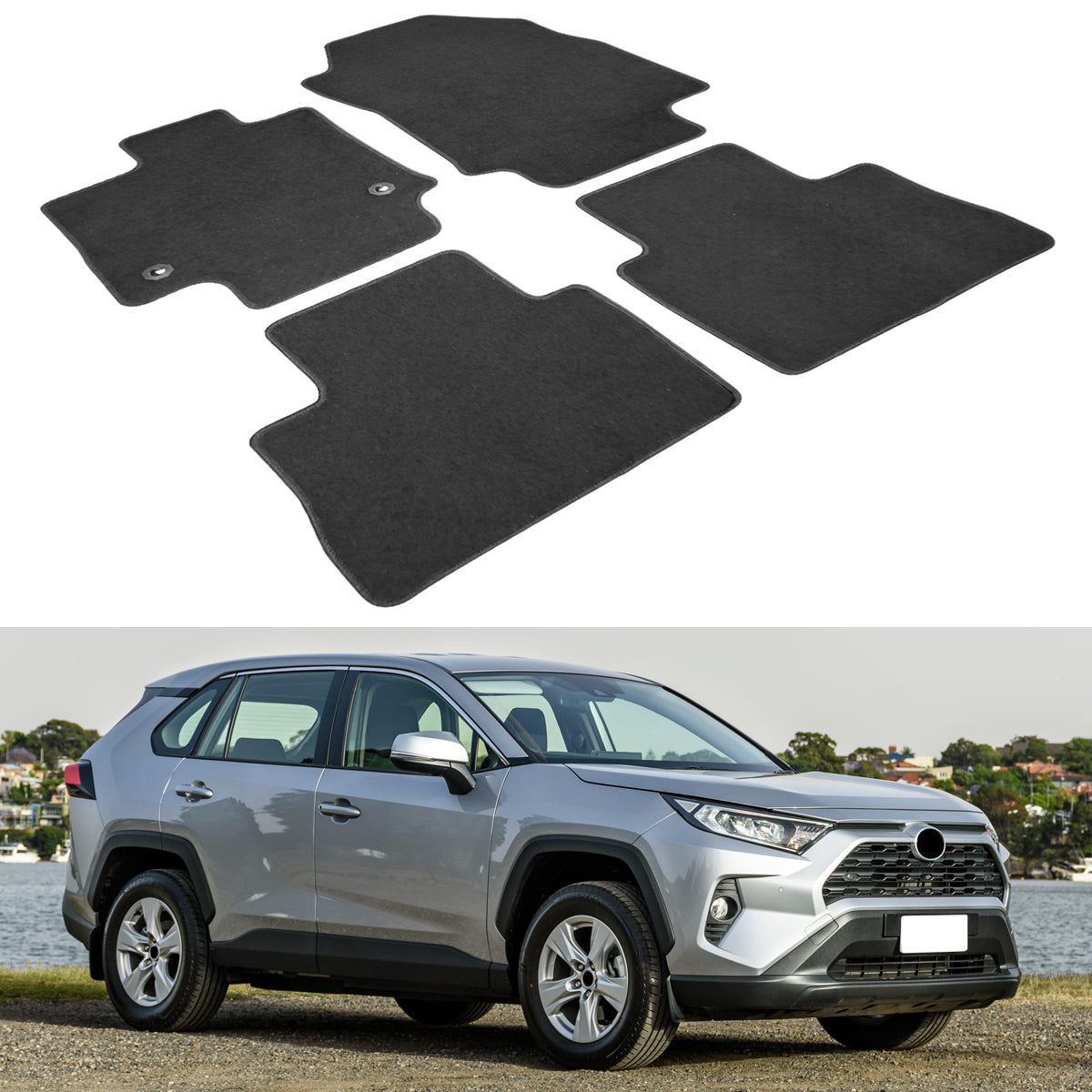 2019-2023 Toyota RAV4 Car Mats Carpet 4PC Nylon