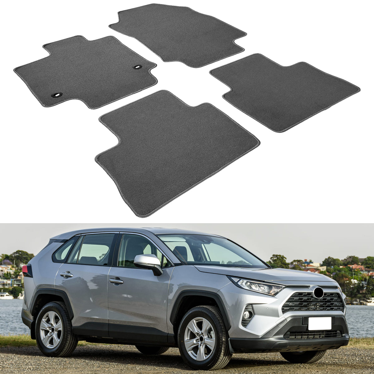 2019-2023 Toyota RAV4 Car Mats Carpet 4PC Nylon
