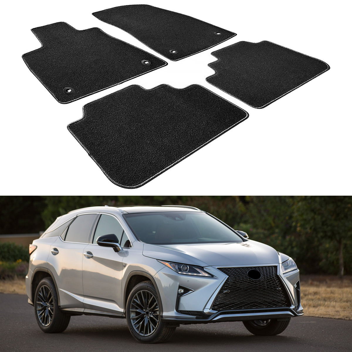 2016-2022 Lexus RX350 RX450H Car Floor Mats Carpet 4PC Nylon