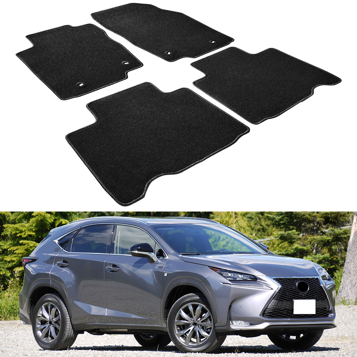 2015-2021 Lexus NX200t NX300 NX300h Car Floor Mats Carpet 4PC Nylon