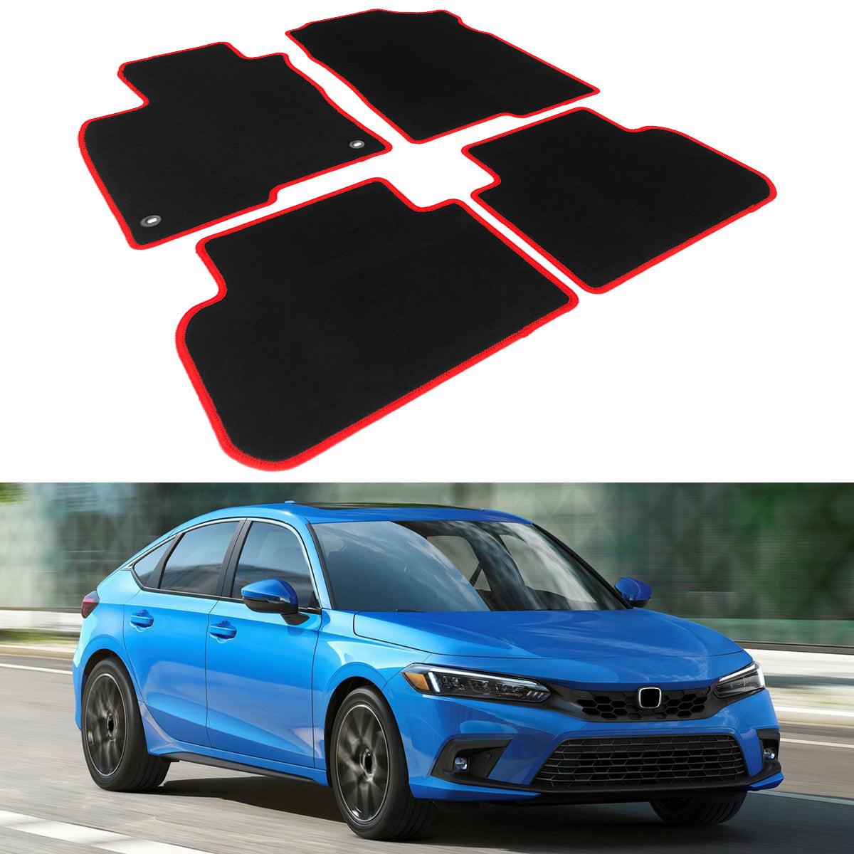 2022-2025 Honda Civic Acura Integra Car Floor Mats Carpet 4PC Nylon