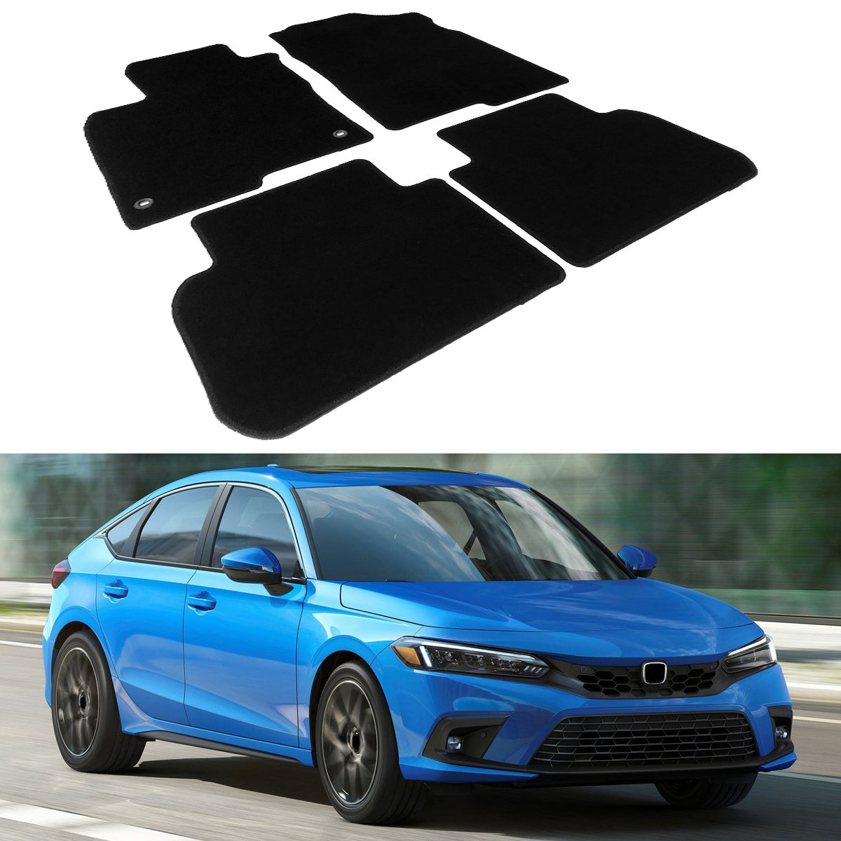 2022-2025 Honda Civic Acura Integra Car Floor Mats Carpet 4PC Nylon