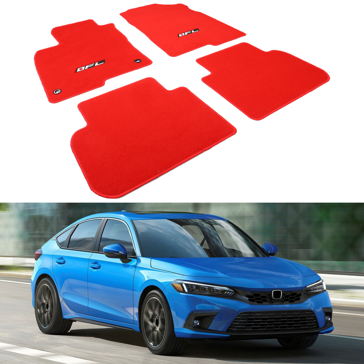 2022-2025 Honda Civic Acura Integra Car Floor Mats Carpet 4PC Nylon