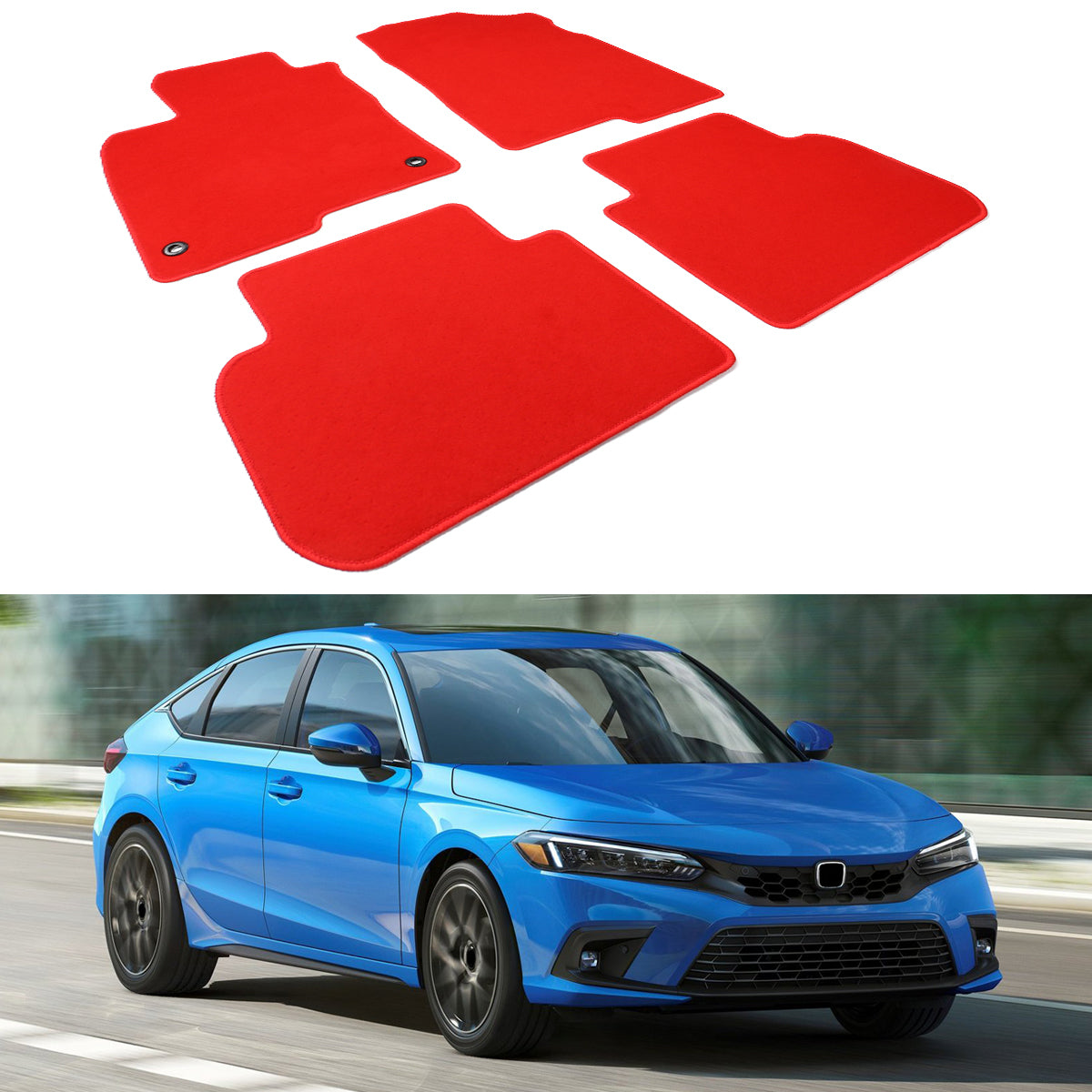 2022-2025 Honda Civic Acura Integra Car Floor Mats Carpet 4PC Nylon