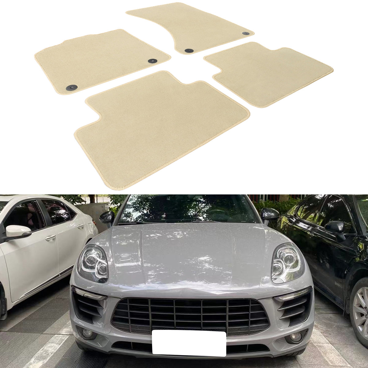 2015-2025 Porsche Macan 4PCS Driver Passenger Floor Mats Nylon