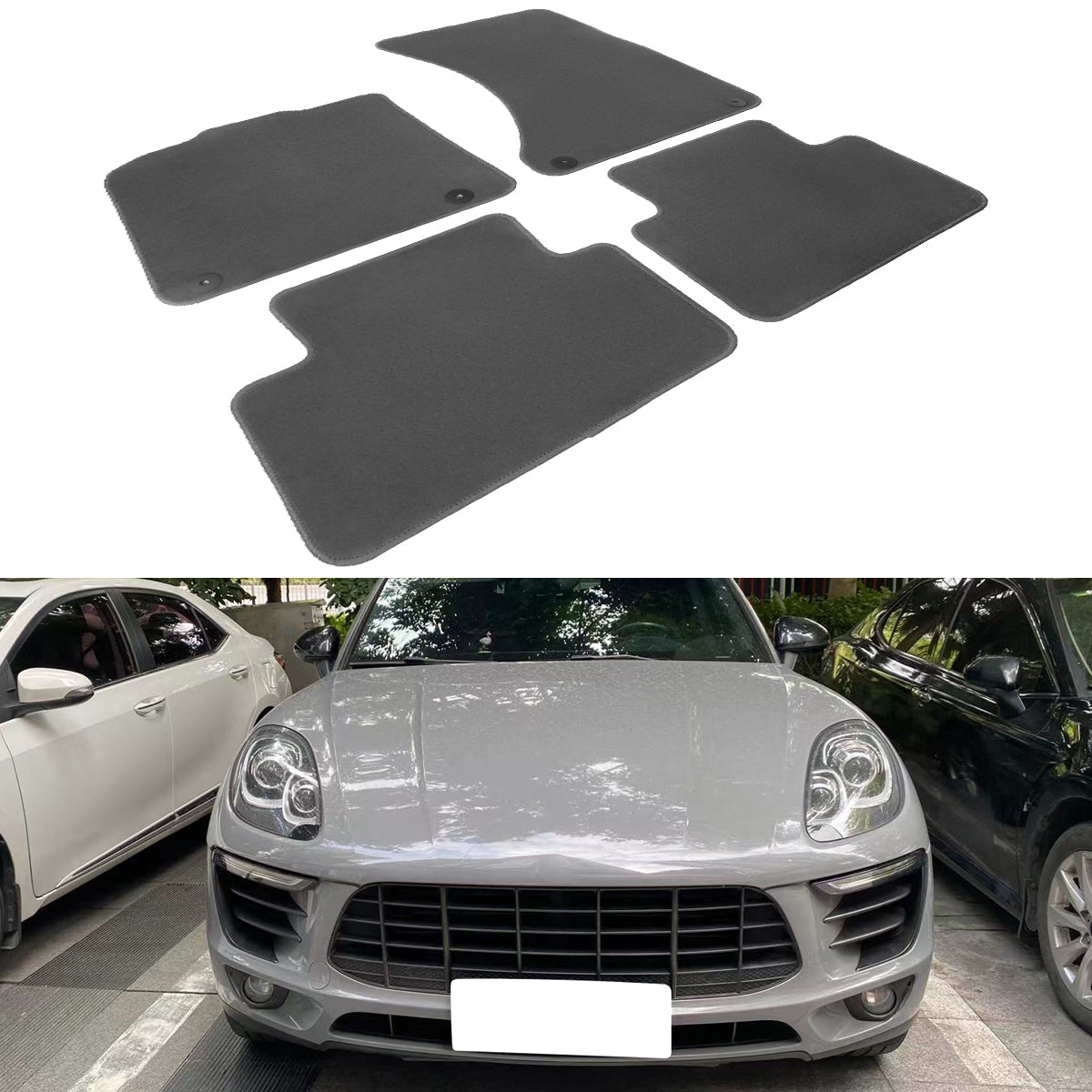 2015-2025 Porsche Macan 4PCS Driver Passenger Floor Mats Nylon