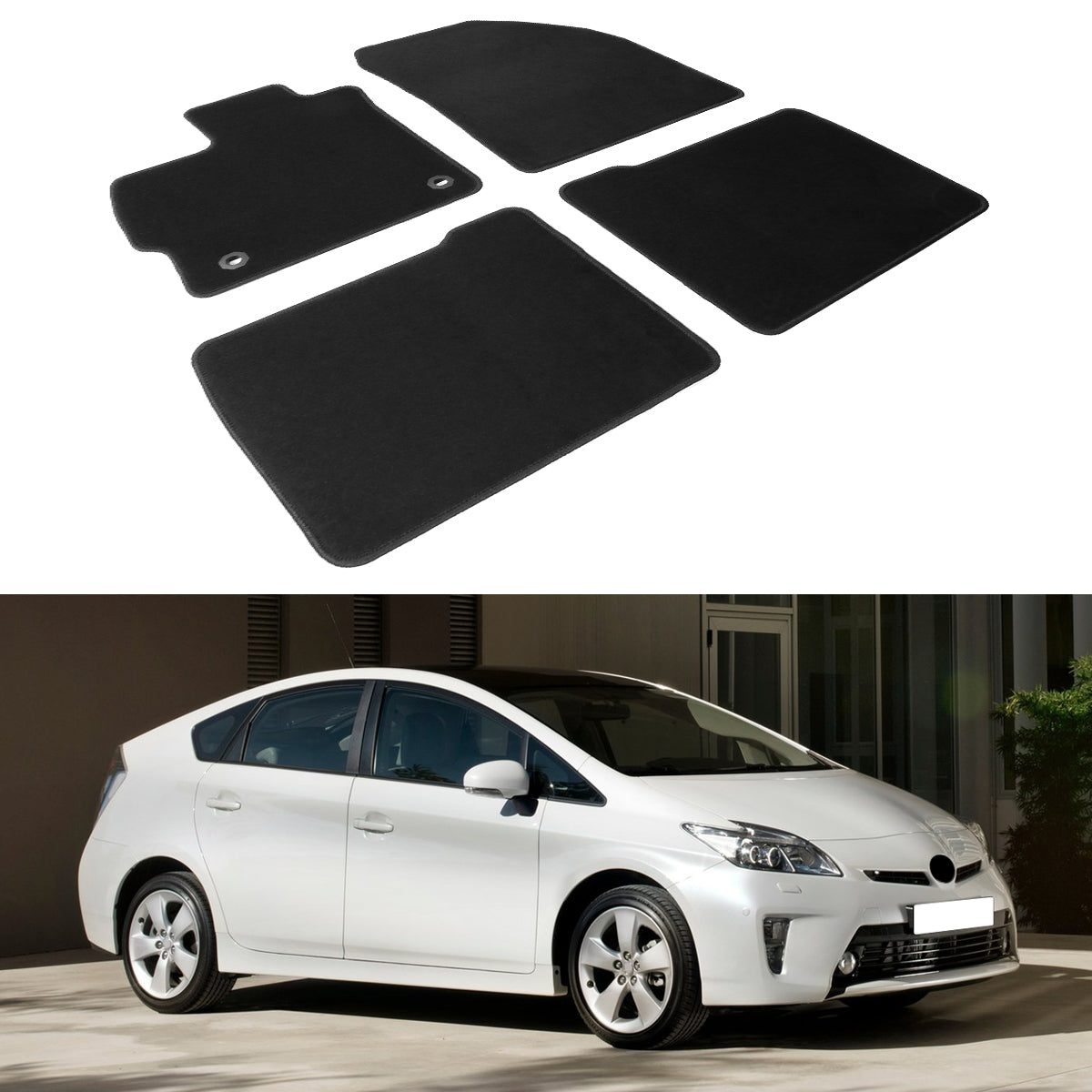 2012-2015 Toyota Prius Nylon Floor Mats Liner Front Rear Carpets