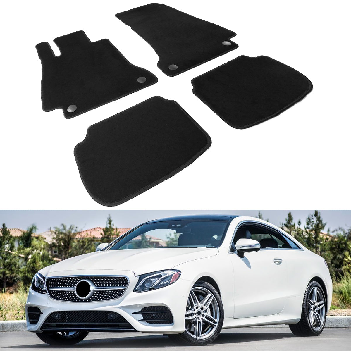 2018-2023 Benz W238 E-Class Nylon Floor Mats Front Rear Carpets