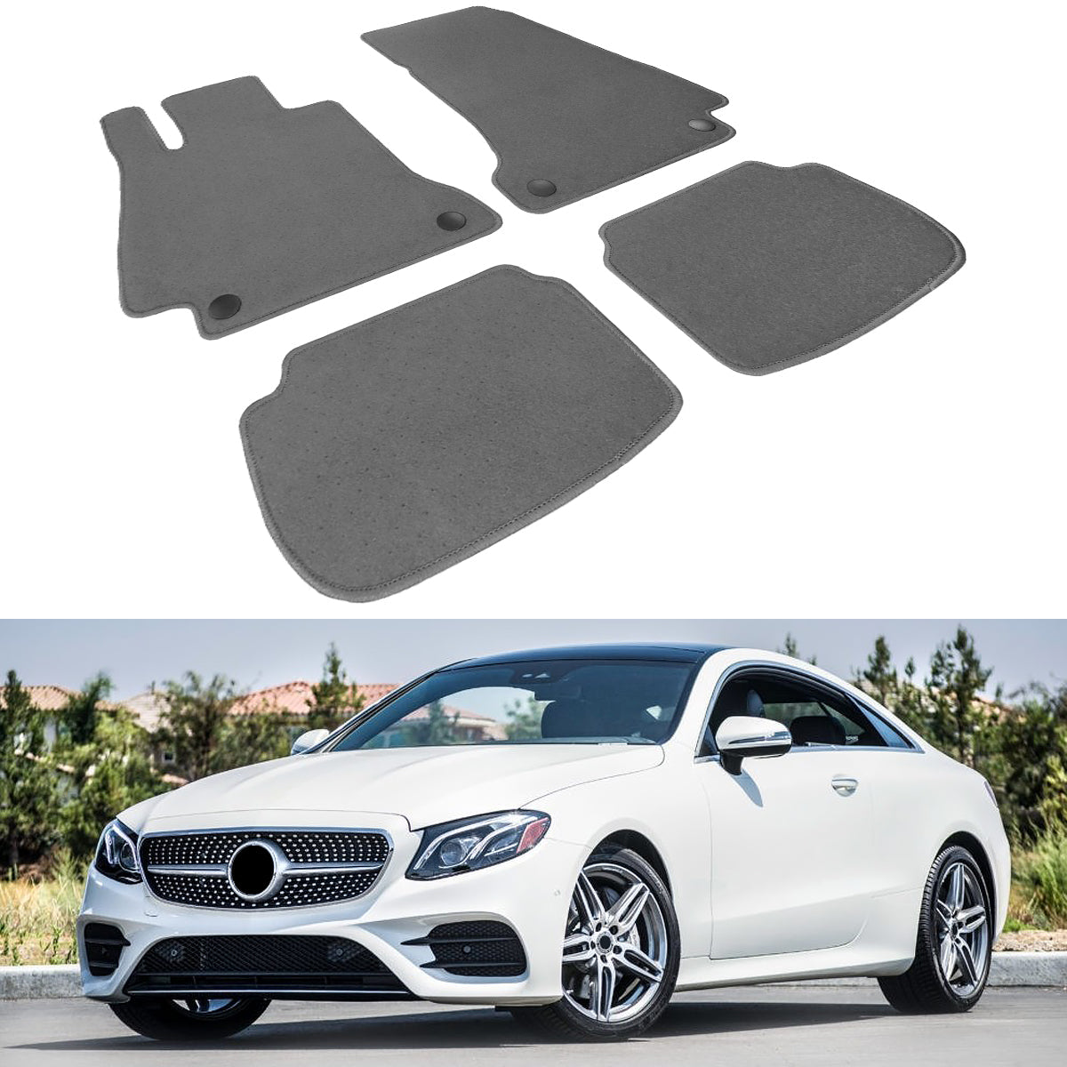 2018-2023 Benz W238 E-Class Nylon Floor Mats Front Rear Carpets