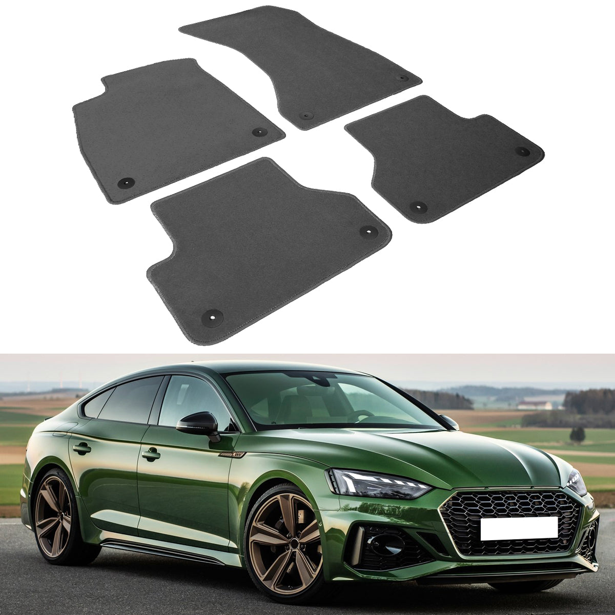 2018-2024 Audi A5 RS5 S5 Sportback Nylon Floor Mats Front Rear Carpet
