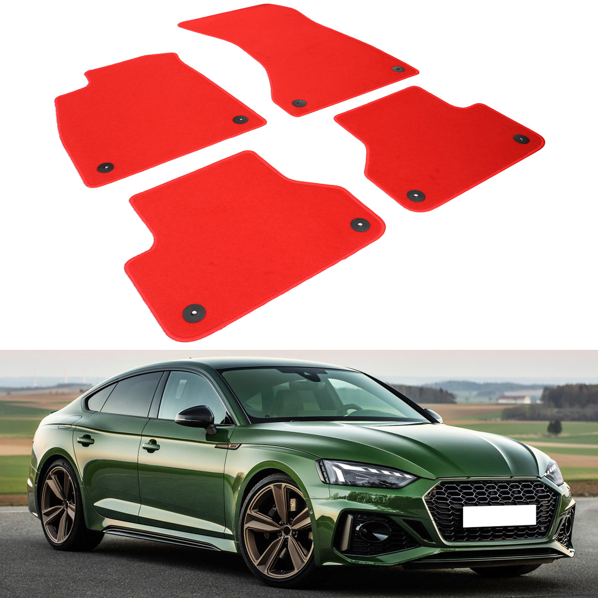 2018-2024 Audi A5 RS5 S5 Sportback Nylon Floor Mats Front Rear Carpet
