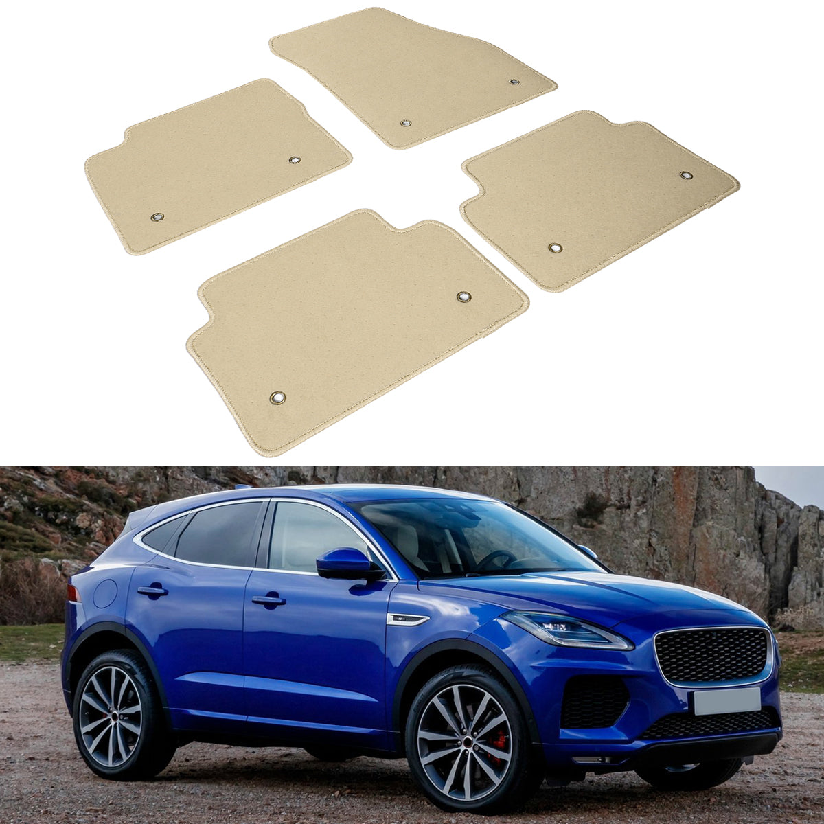 2018-2023 Jaguar E-Pace Nylon Floor Mats Front Rear Car Carpets