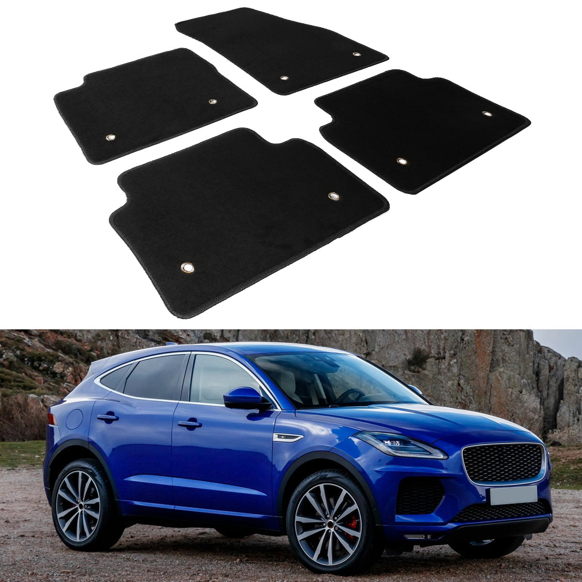 2018-2023 Jaguar E-Pace Nylon Floor Mats Front Rear Car Carpets