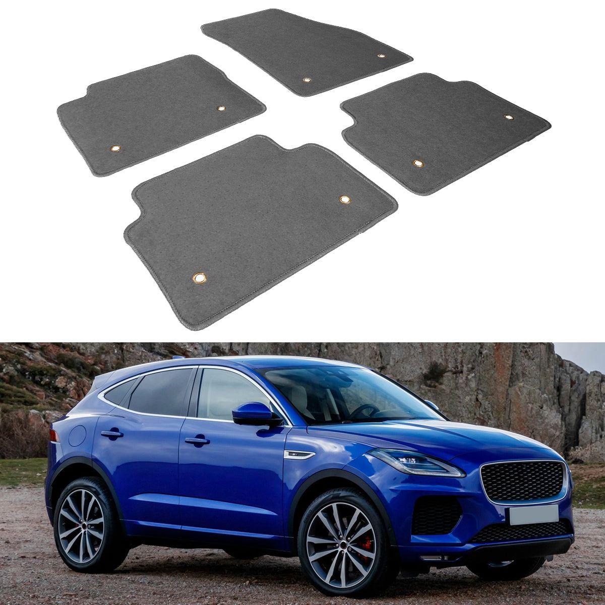 2018-2023 Jaguar E-Pace Nylon Floor Mats Front Rear Car Carpets
