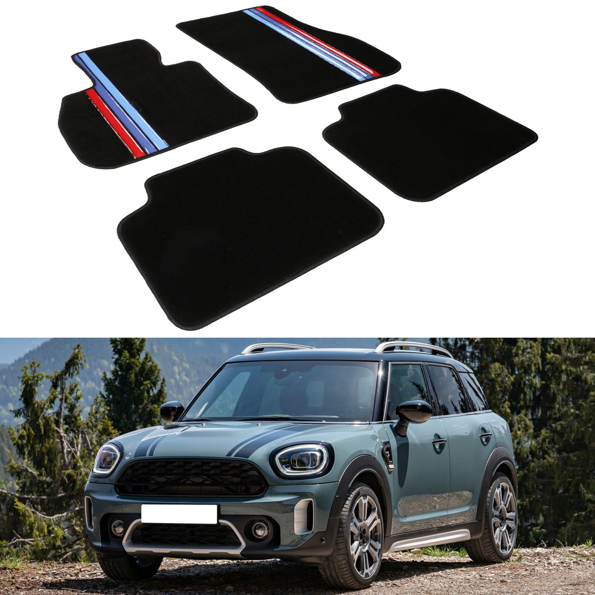 2017-2023 Mini Cooper Countryman Nylon Car Floor Mats Carpet 4PC