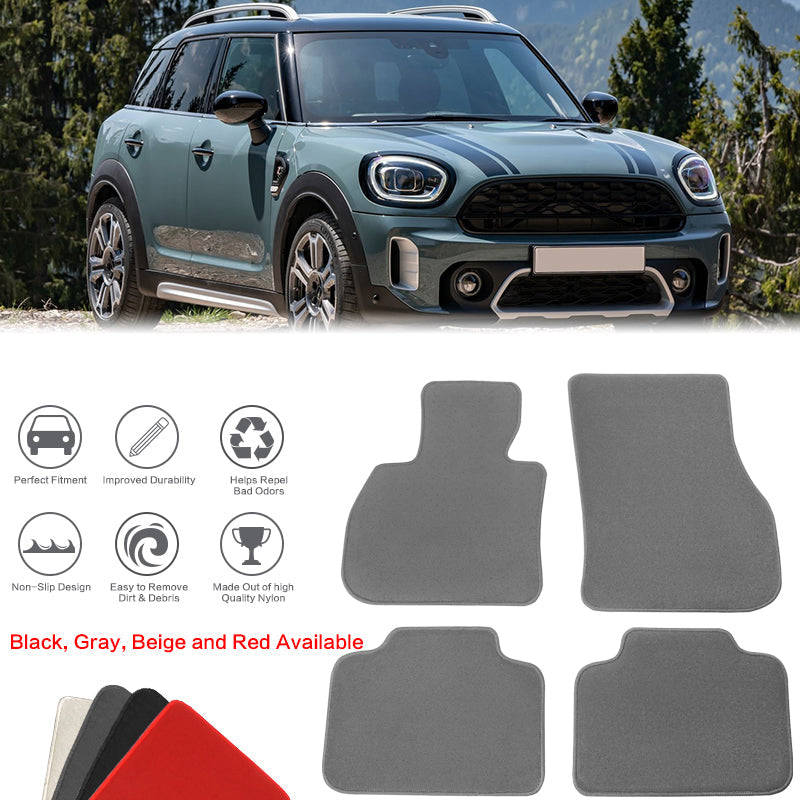 2017-2023 Mini Cooper Countryman Nylon Car Floor Mats Carpet 4PC