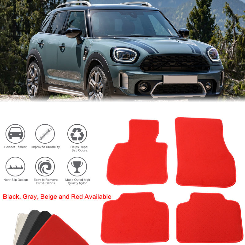 2017-2023 Mini Cooper Countryman Nylon Car Floor Mats Carpet 4PC